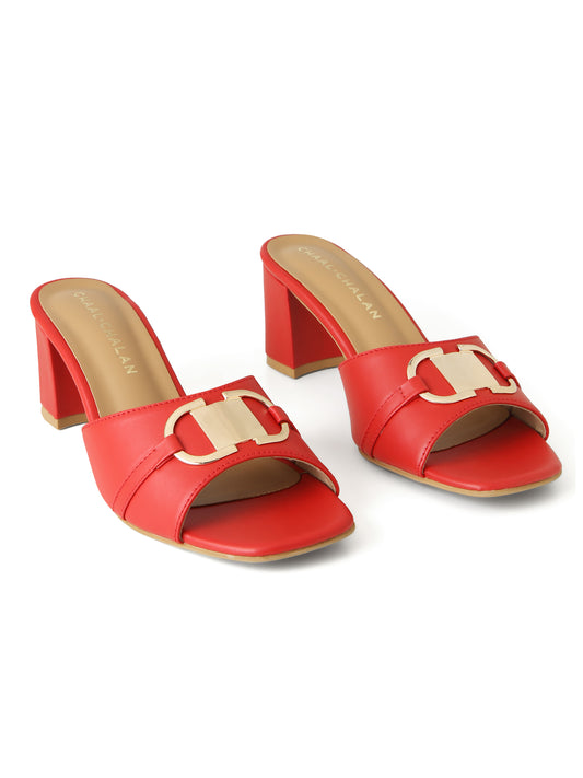 Raya (Red Block Heels)