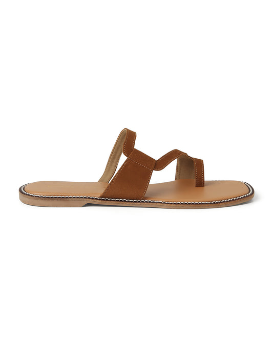 Terra (Seude Strap Hand Stitched Flats)