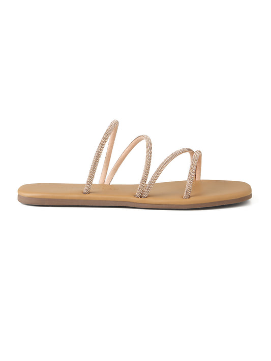 Tarra (Chic Rhinestone Strap Flats)