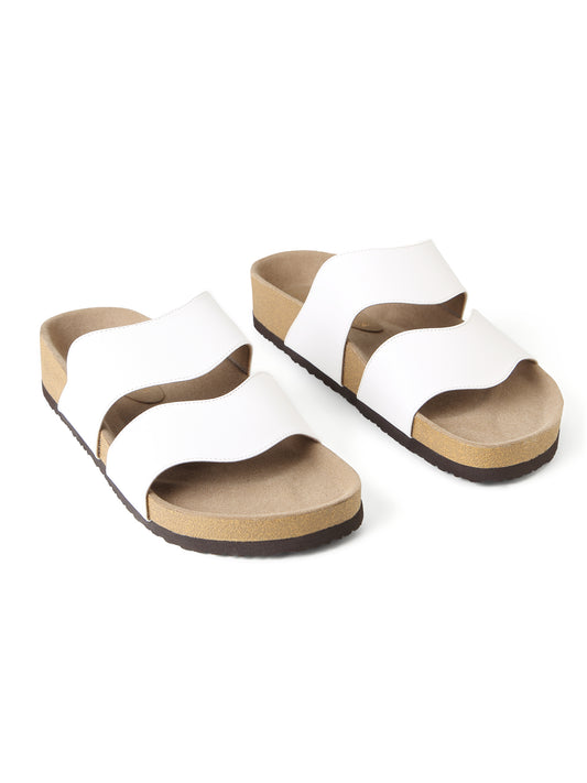 Ayline (White Strap Comfort Flats)