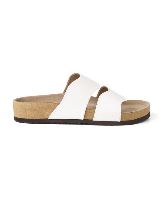 Ayline (White Strap Comfort Flats)