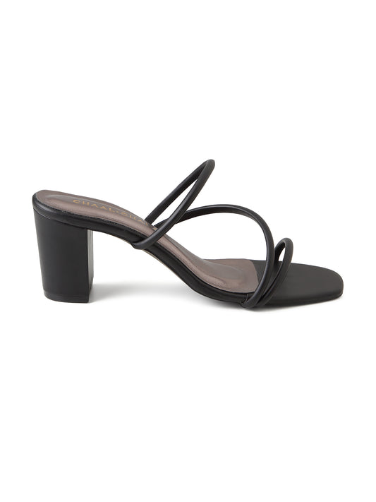 Cambria (Sleek Black Block Heels)