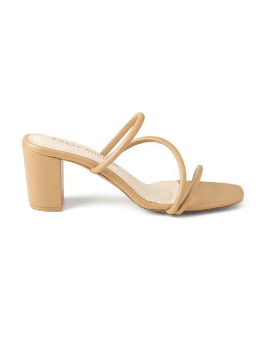 Cambria (Sleek Beige Block Heels)